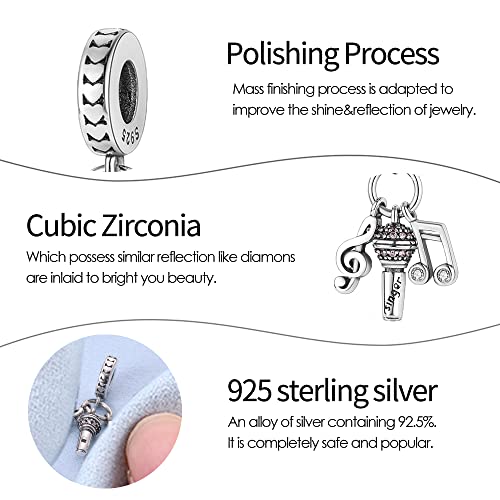 Pandach Crystal Colorful Bead Charm Fits Charms Bracelets For Woman-925 Sterling Silver Dangle Pendant Bead With Dazzle Color Cz Stones,Girl Jewelry Beads Gifts For Women Bracelet&Necklace #TOP4