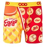 Odd Sox – Eggo Waffles Boxer Briefs – Large – Official Kellogg’s Eggo Underwear for Men – Breakfast Food Graphic Boxers – Funny Gift for Teens, Waffle Fans, and Snack Lovers