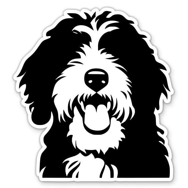Aussiedoodle Sticker - for Water Bottle Car Tumbler Laptop - Doodle Dog Decal - Waterproof Vinyl - 5"