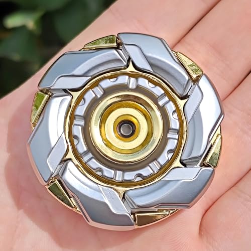 Image of T-Conceal EDC Sliders Fidget Open Armor Spinning Top Fidget Toys Stress Relief for Adults Metal Magnetic (Silver Gold)