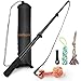 LOOBANI Flirt Pole for Dogs Chase and Tug of War, Dog Flirt Pole with Detachable Interactive Toys, Extendable Teaser Wand Pet Flirt Stick Pole for Large Medium Small Dogs Training & Playing & Exercise