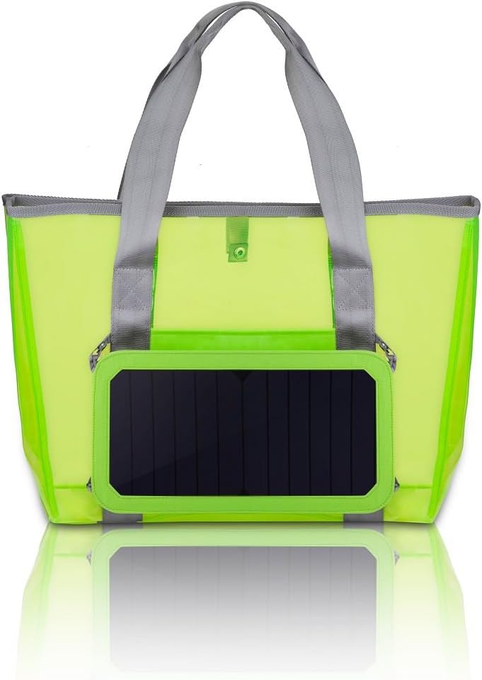 Transparent Pocket Solar Charger Shoulder Beach Bag