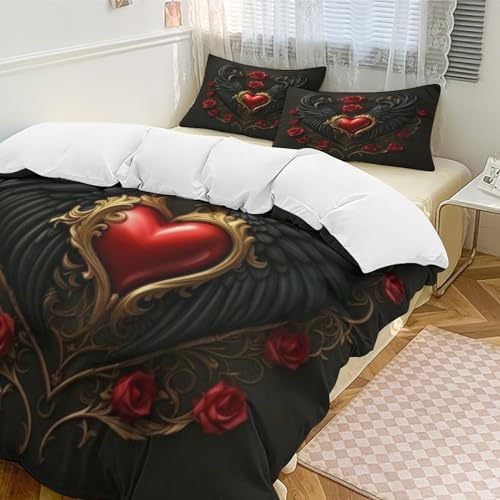 Parure de lit en microfibre douce et finitions premium King size - 3