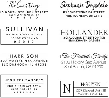 Custom Address Stamp, Custom Return Address Stamp, Choose from The 8 Classic Designs and 15 Ink Color