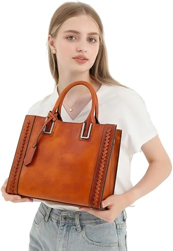 Miniatura 3 de Bolsos de cuero genuino para mujer, bolso vintage hecho a mano, bolso cruzado
