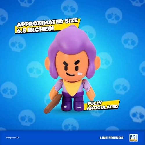 P.m.i. Brawl Stars Action Figure | One Of Four 6.7-Inch-Tall Collectibles | Brawl Stars Toys, Gift For Video Gamer | Shelly With Boomstick | Ofically Licensed Toy Figure - Articulated #TOP7