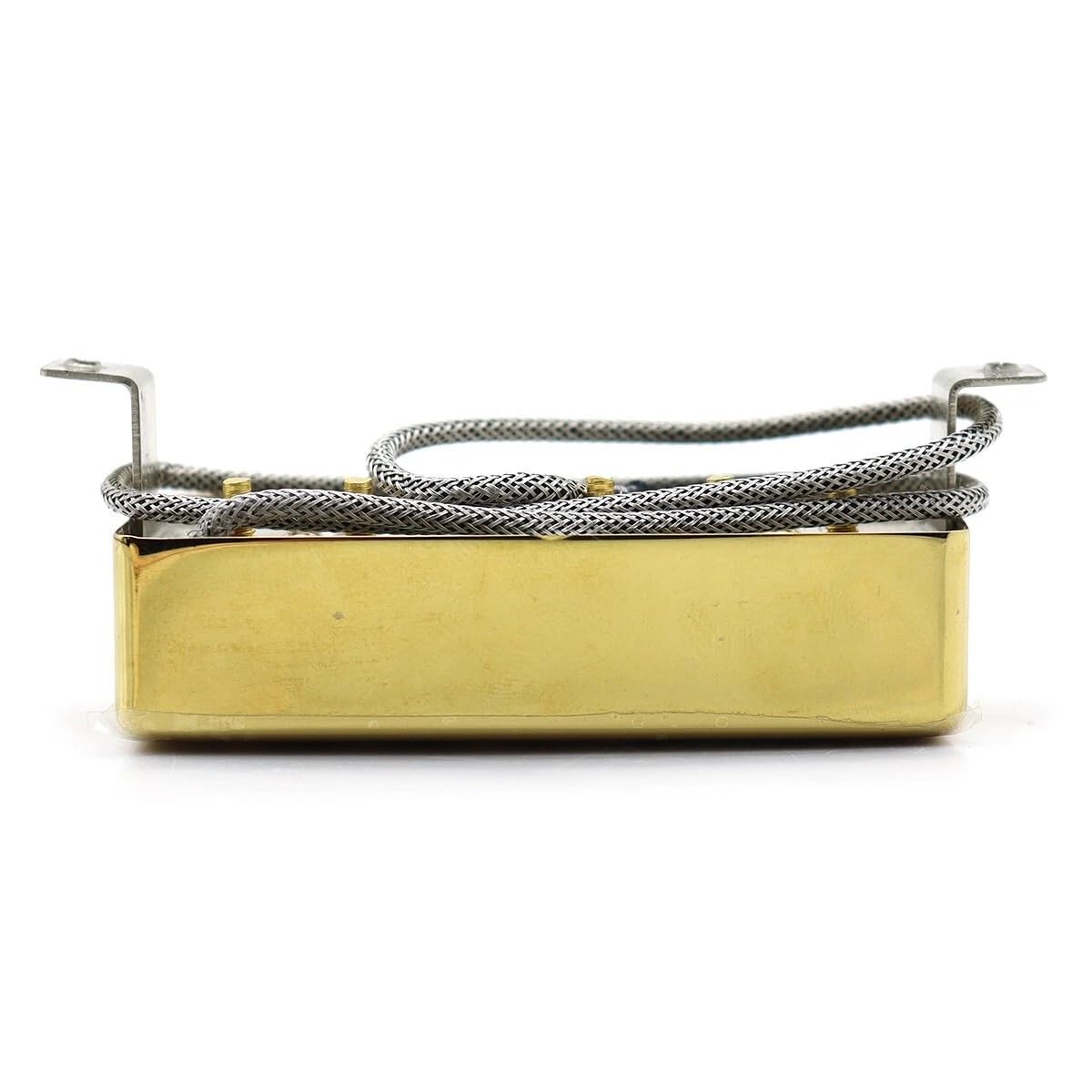Alnico Lot de 2 micros Humbucker classiques 57+ Chevalet et manche dorés pour guitare de style Les Paul (doré)