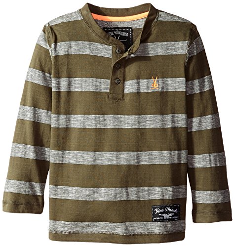 Nine Threads Boys' Striped Henley Pullover