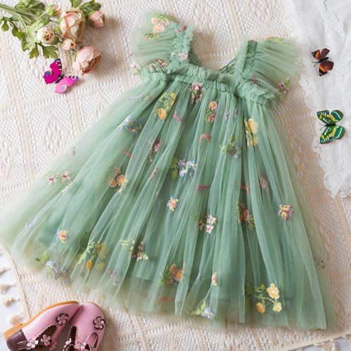 TTYAOVO Toddler Baby Dress Birthday Party Tulle Girl Dresses3