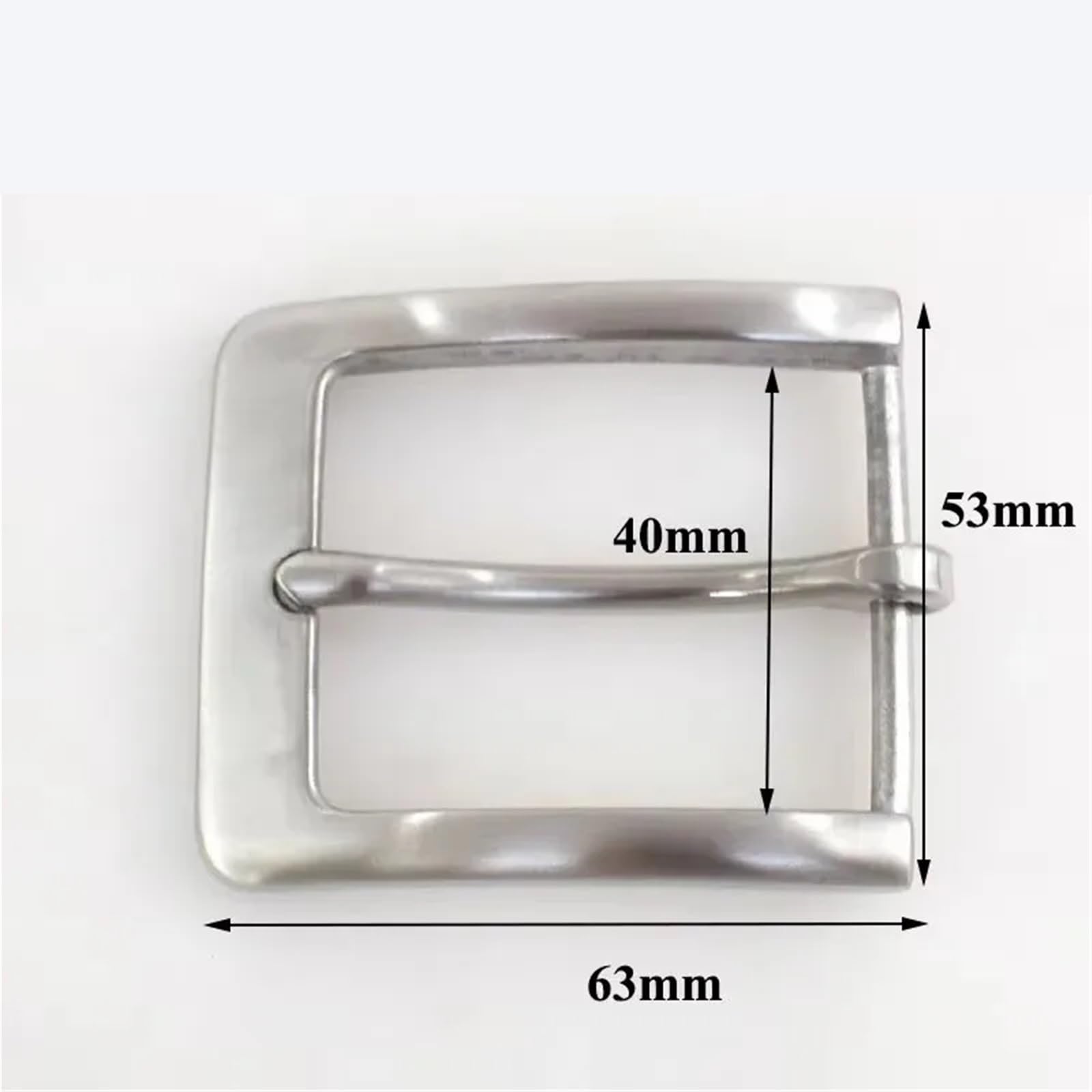Hebillas de cinturón acero inoxidable macizo 40 mm, 20 unidades, con pasador cepillado, metal, for vaqueros, accesorios y manualidades Para Cinturones
