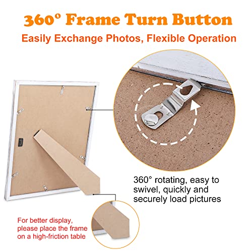 Fikomash Collage Picture Frames Wall Decor With 5 Openings 5X7 Rustic Photo Collage Frame Farmhouse Wood Grain Multi Picture Frame For Wall Mounting Tabletop Display White #TOP5