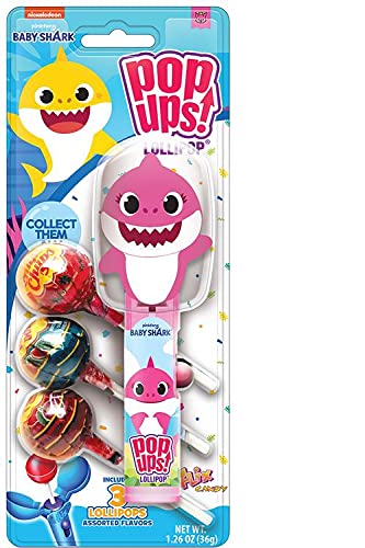 Baby Shark Pop Ups Lollipop Case Pink Shark With Chupa