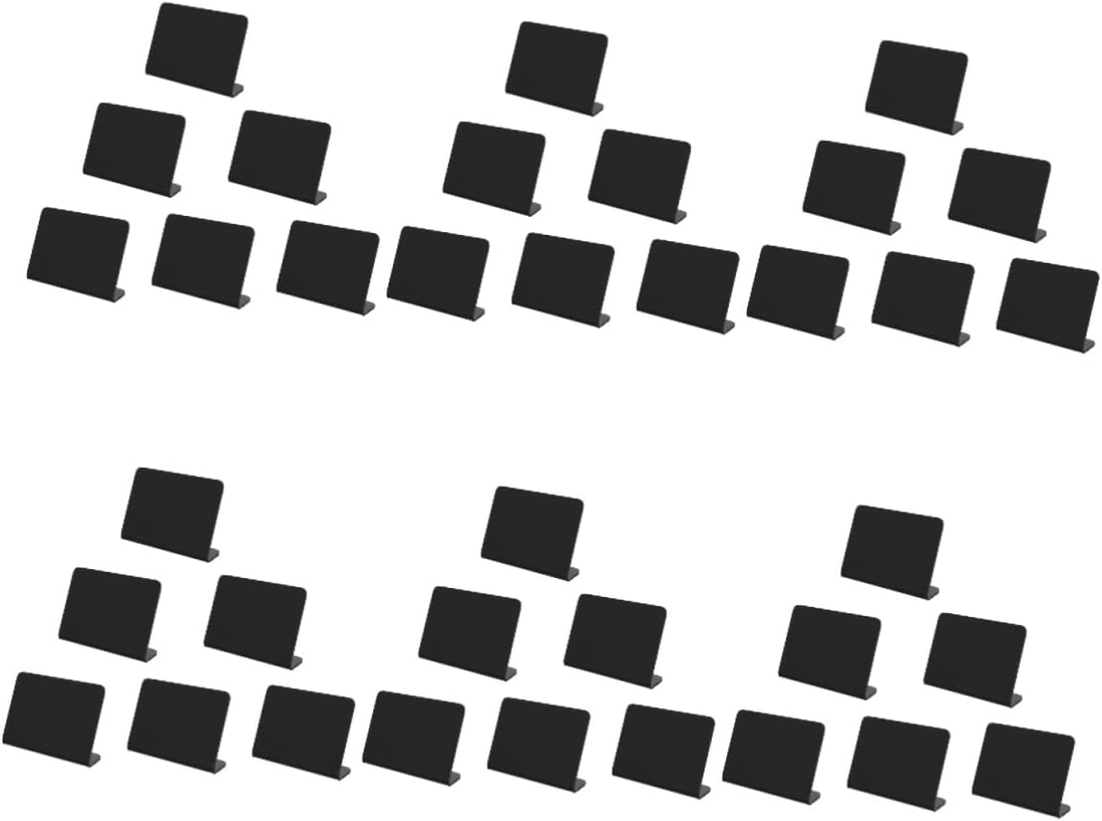 PRETYZOOM 36pcs Acrylic Small Blackboard Sign for Home Decoration Wedding Party Message Board Reusable Tabletop Chalkboard Shaped Memo Display for Events and Festive Occasions