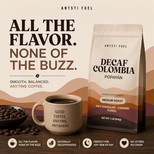 Antsti Fuel Café Descafeinado Colombia Popayán Grano 1 lb miniatura 2