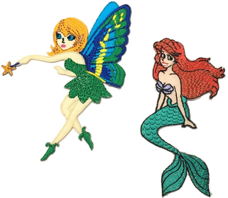 DaSync Patches for Clothes Fairy Princess Mermaid Patches Jeans Jackets Patch Biker Badges for Bags Kids Baby Shower Love Animal Dresses Decoration Craft sew stitich on Clothes Paste on Fabric DIY (B0D5ZFB7GV) Amazon Price History, Amazon Price Tracker