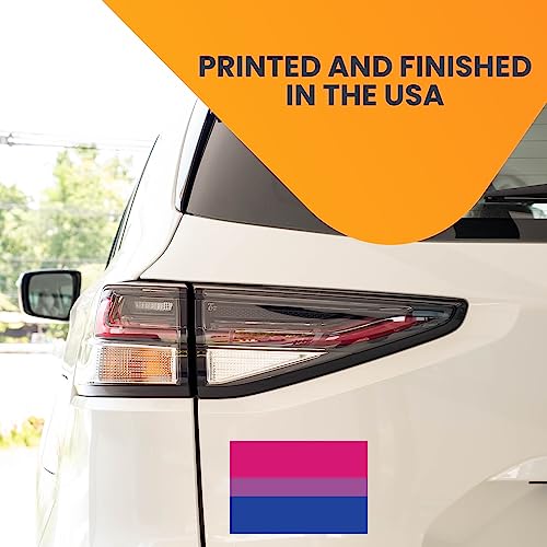 Magnet Me Up Bisexual Pride Flag Car Magnet Decal, 4X6 Inches, Pink Blue And Purple, Heavy Duty Automotive Magnet For Car Truck Suv, In Support Of Lgbtq #TOP2