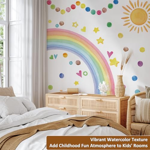 Decal vinilo mediano Arcoiris y Sol para decoración miniatura 6