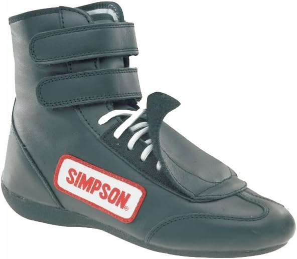 Simpson Racing SP100BK Black Sprint Size 10 SFI Approved Driving Shoes
