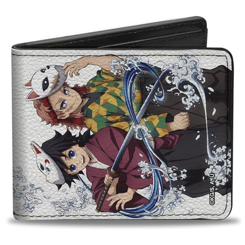 Portefeuille Demon Slayer avec masque de gardien Giyu et Sabito