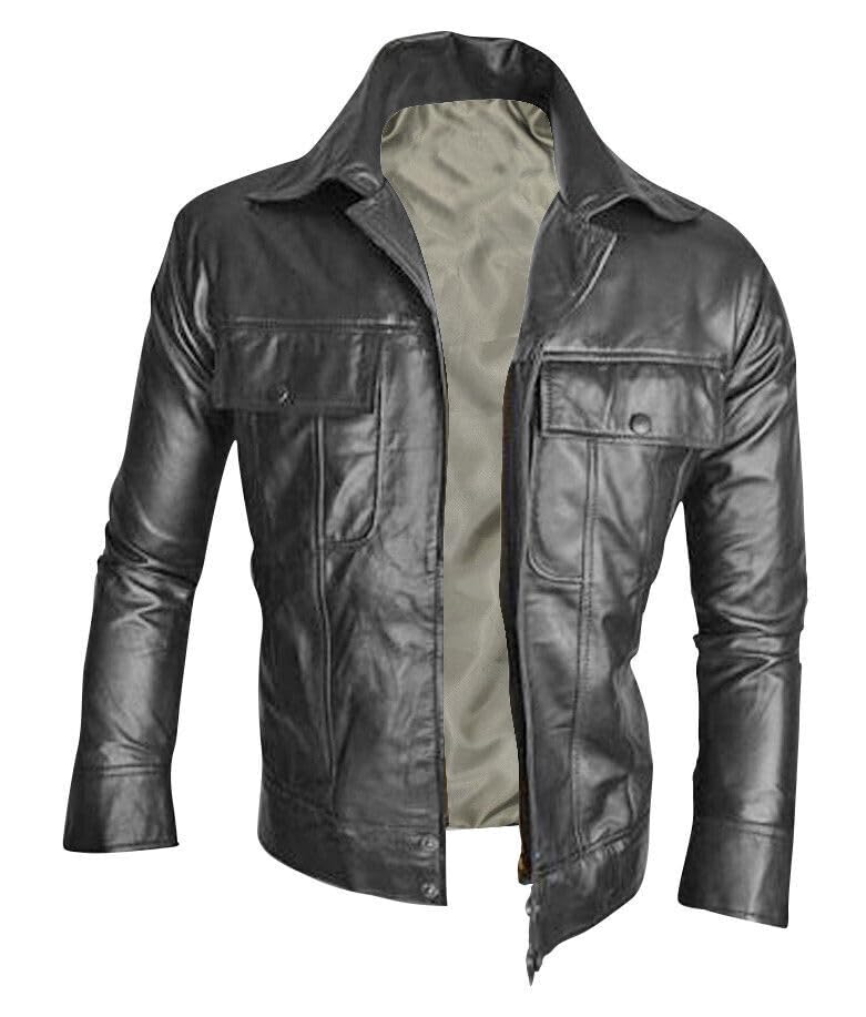The King of Rock Elvis Black Leather Jacket Comeback Special Classic Shirt Jacket