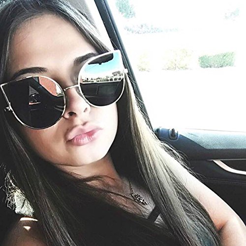 OWL Cat Eye Women Fashion Designer Sunglasses Metal Frame Colored Lens4