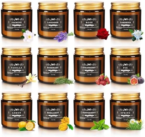 Scented Candle Set 12 Pack, Candle for Home Scented, Odor Elimina...