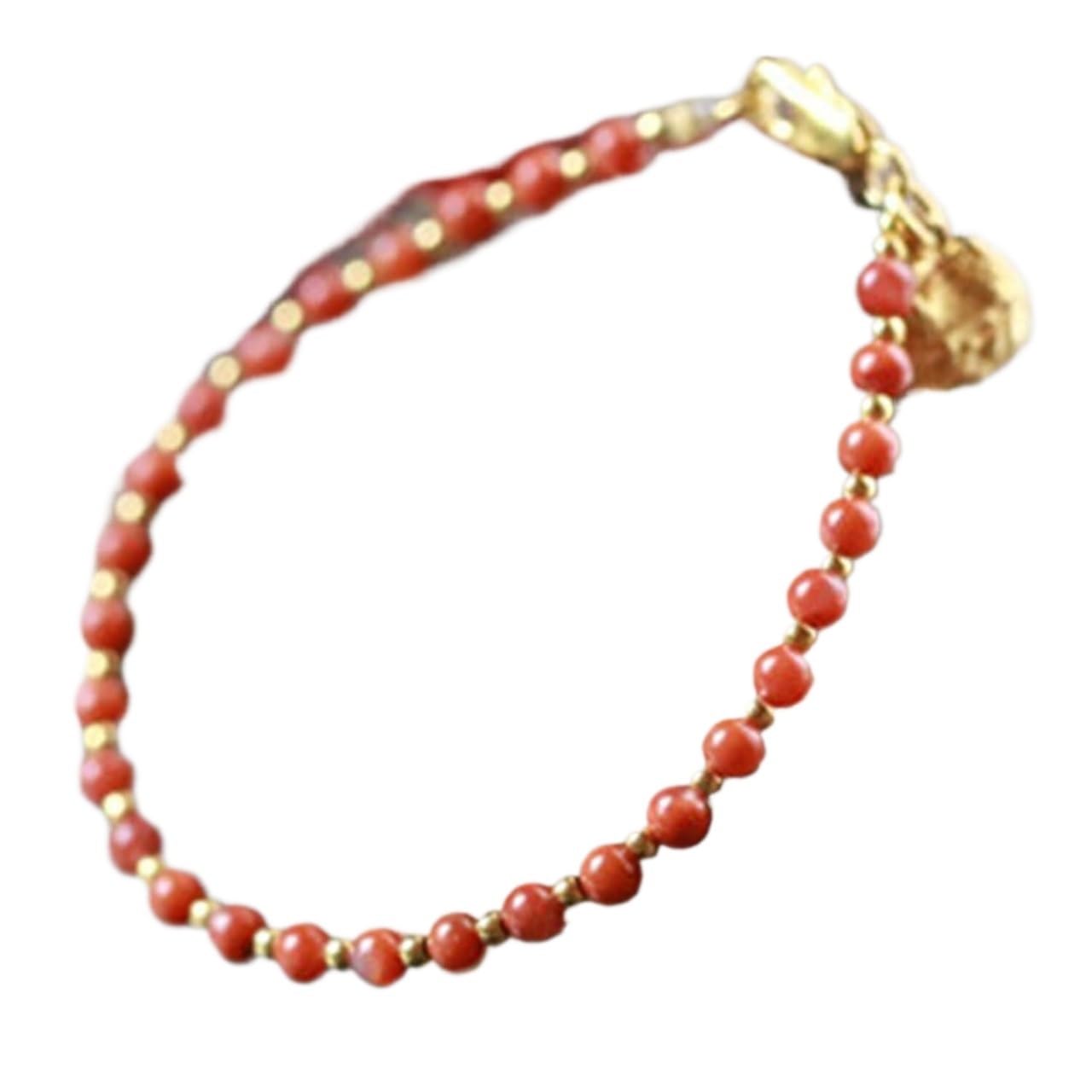 OIFAODAO Rosary bracelet, Southern Wealth Bracelet Authentic 14K Gold Pendant Crystal Reiki