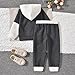 MINIFEIKO 5T Boy Clothes Toddler Fall Winter Sweatsuit Long Sleeve Hoodie Sweatshirt Outfit Spring Hooded Clothing 5-6T Black