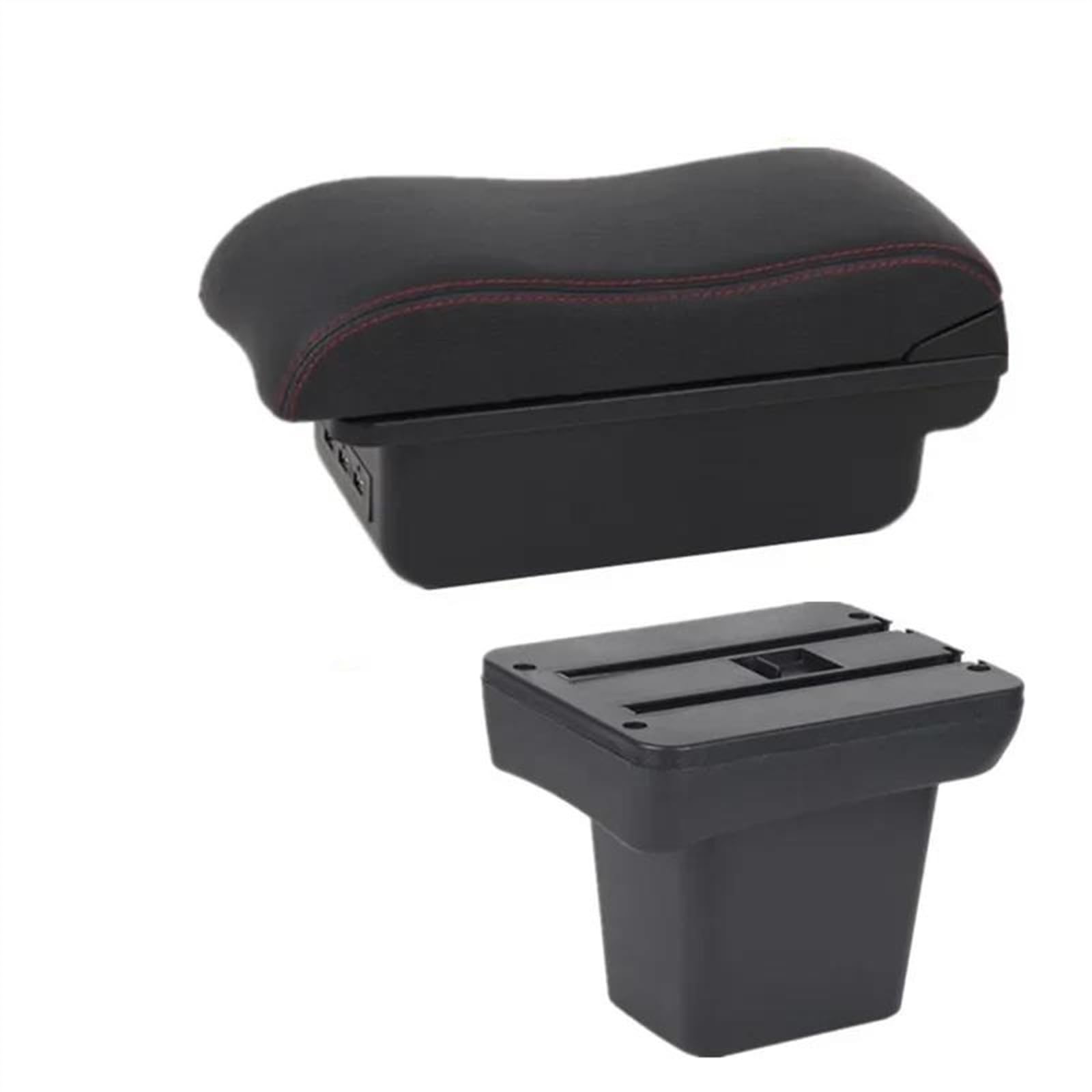 NOHEEU Car Accessories Armrest Box 2006-2012 Center Storage Dedicated Retrofit For Freelander 2(B2 red line)
