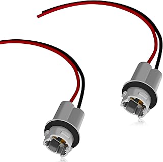 2PCS T13 Car Turn Signal Lights Harness Pigtail Kit, 194 Bulb Socket, T10 T13 T15 Side Marker Light Socket, Universal Waterproof Car Brake Lights Wiring Harness Replacement (Gray)