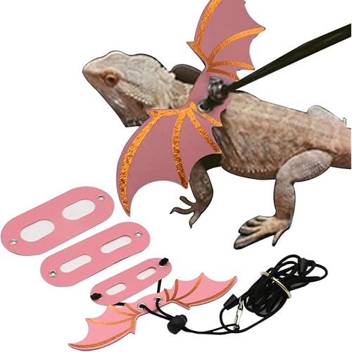 Bearded Dragon Harness Set 3-Pack - Soft Leather Pink