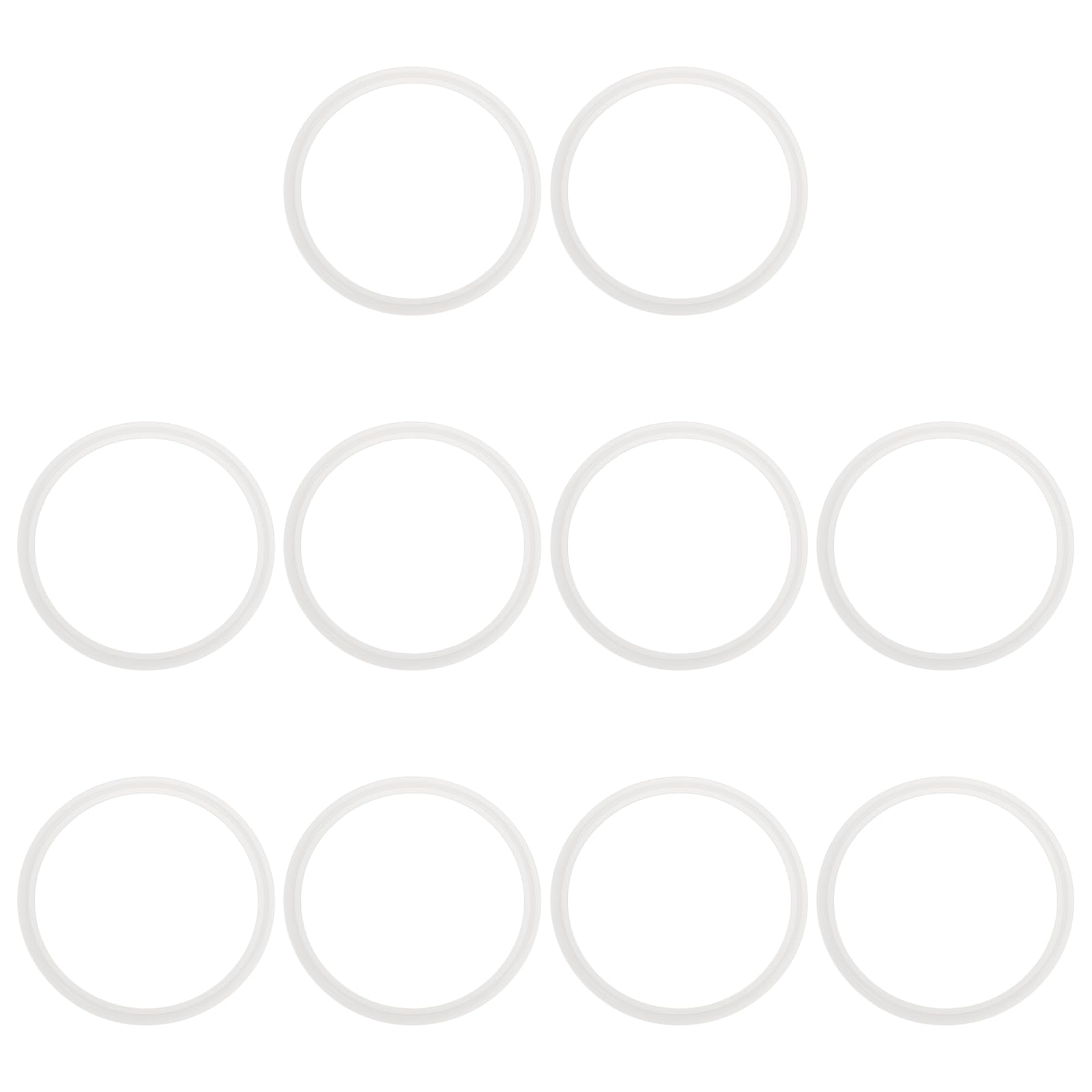 sourcing map 10Pcs Silicone O Ring, 145mm Silicone O-Rings Gasket Sealing Gasket Washers for 133mm Clamp for Compressor Valves Pipe Repair Sink Plug Bathtub Plug Faucets, White