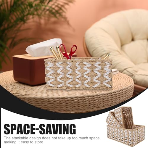 Panier en corde de papier tressé au design chic et élégant