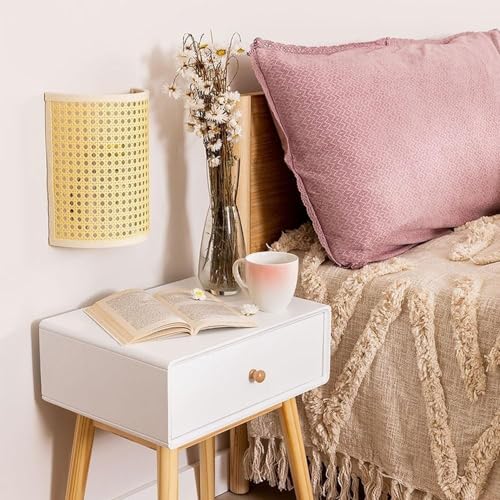 Apliques de pared de ratán para iluminar esquinas oscuras con un toque natural 2