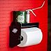 Pegboard Paper Towel Holder with Peg Board Shelf by MADD TOOLS | Black Pegboard Accessories | 1/4'' Heavy Duty Pegboard Spool Holder | Pegboard Wire Holder