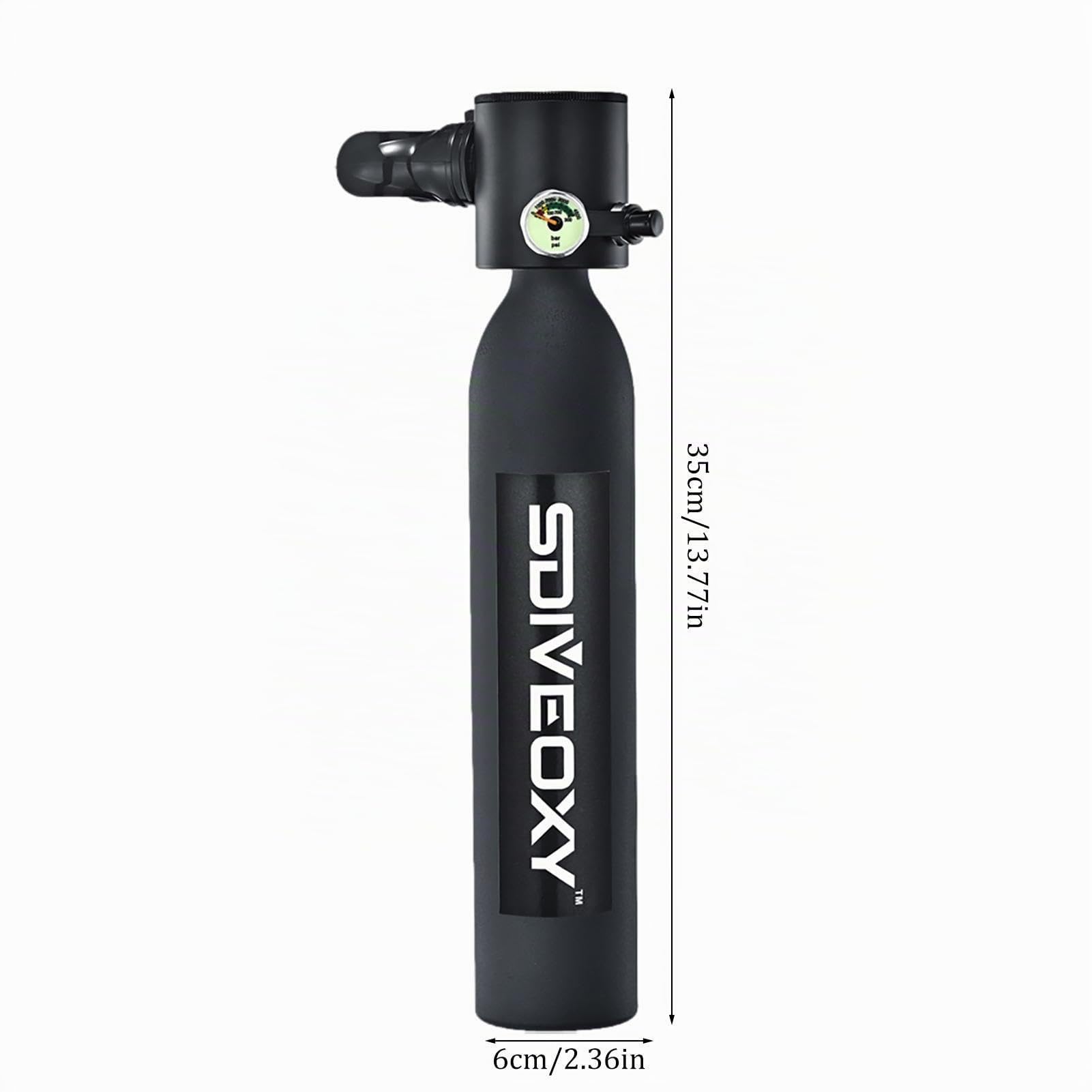 Scuba Diving Tank Equipment - Respirador para Buceo, con Bolsa Almacenamiento, 0,5 l, Bomba Mano diseño Recargable