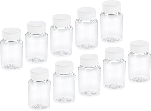 PATIKIL Botella de reactivo de boca ancha de 1.0 fl oz, 1 oz, paquete de 30 botellas de almacenamiento, recipientes de muestras de plástico para