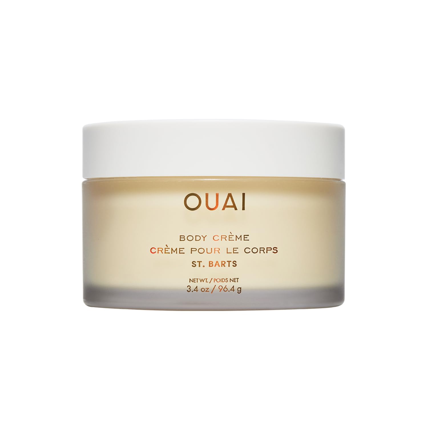 OUAI Body Creme, St. Barts Travel Size - Hydrating Whipped Body Cream with Cupuaçu Butter, Coconut Oil & Squalane - Softens Skin & Delivers Radiant Glow - Sulfate-Free Skin Care (3.4 oz)