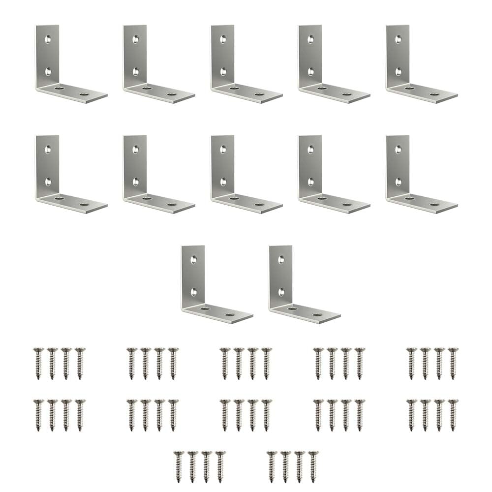 HYDERON L Angle Bracket for Furniture Reinforcement – Heavy Duty Zinc-Plated Right Angle Bracket for Chairs, Tables, and Shelves | L-Shaped Corner Brace for Joint Support (40mm x 20mm, 4 Piece) 2