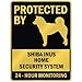 PROTECTED BY " SHIBA INUS HOME SECURITY SYSTEM " PARKING SIGN DOG