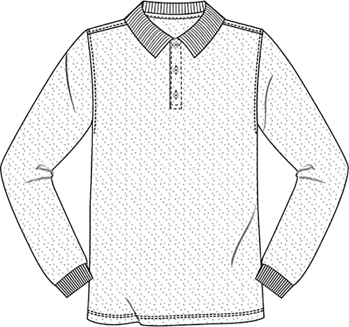 Image of Classroom School Uniforms Men's Adult Unisex Long Sleeve Pique Polo | Ribbed Cuffs, Reinforced Shoulder Seams, Double-Needle Hem, Durable Everyday School Uniform Wear