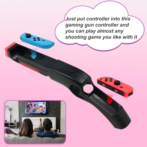 Image of RCBDCYGJ Game gun Controller Compatible with Nintendo Switch /Switch OLED, 1 Pack Replacement for Joy-Con Controller Game Hand Grips Compatible with Nintendo Switch Joycons /Switch OLED