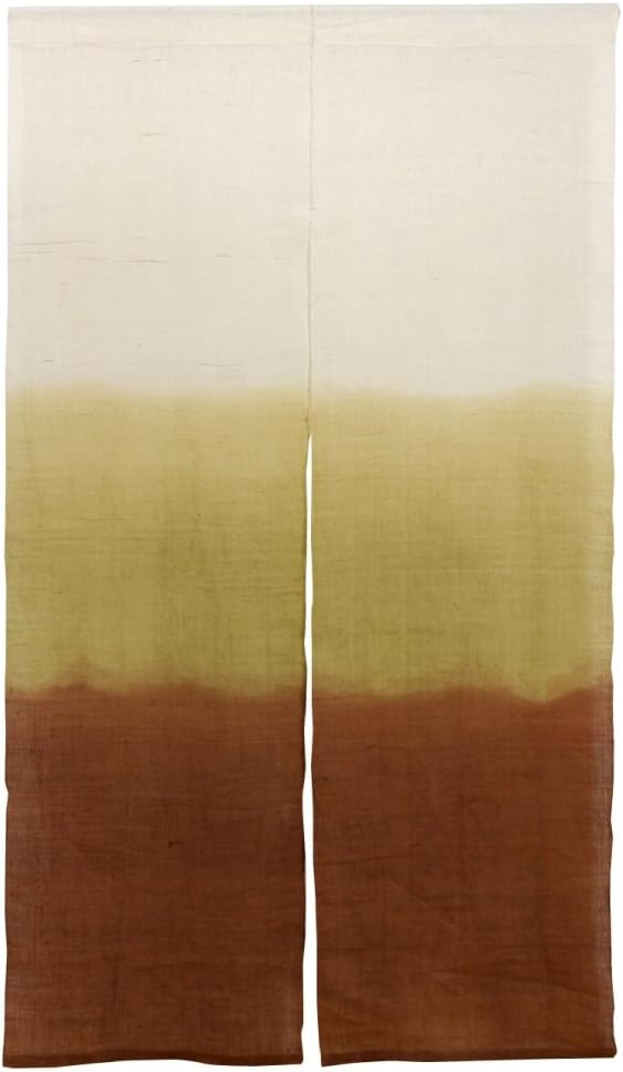 Japanese Noren -New Bokashi Brown- W:85cm(33.46in) X H:150cm(59in) [Japan Import]