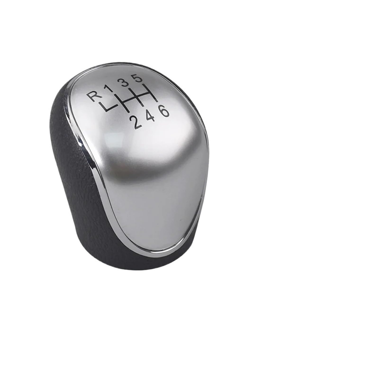 Grozzy Universal Shifter Handle 5/6Speed Gear Shift Knob for Hyundai IX35 2012 2013 2014 2015 2016 Car Parts Auto Accessories(R123456 Silver)