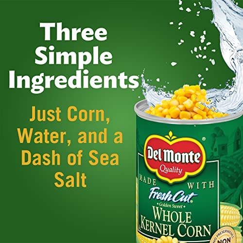 Image of Del Monte Fresh Cut Golden Sweet Whole Kernel Corn, Canned Vegetables, 15.25 oz Can
