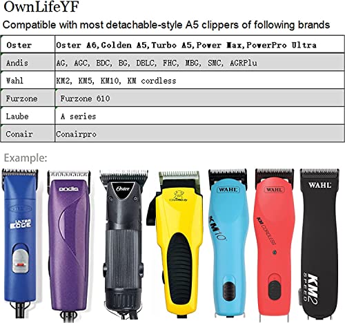 4F (9.5Mm) Hair Clipper Blades For Dog Grooming Electric Clipper Accessories, Pet Dog & Cat Steel Detachable Replacement Clipper Blades Fit For Andis Oster Wahl A5 Model Series, Sharp #TOP1