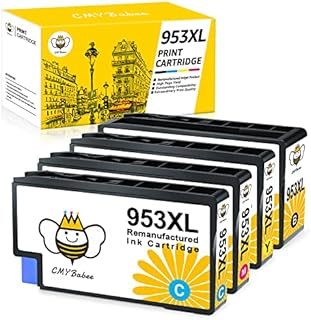 CMYBabee Remanufactured Ink Cartridge Replacement for HP 953 953XL Compatible with HP Officejet Pro 7720 7730 7740 8210 8218 8710 8715 8720 8725 8728 8730 8740 (4 Pack, 1Black 1Cyan 1Magenta 1Yellow)