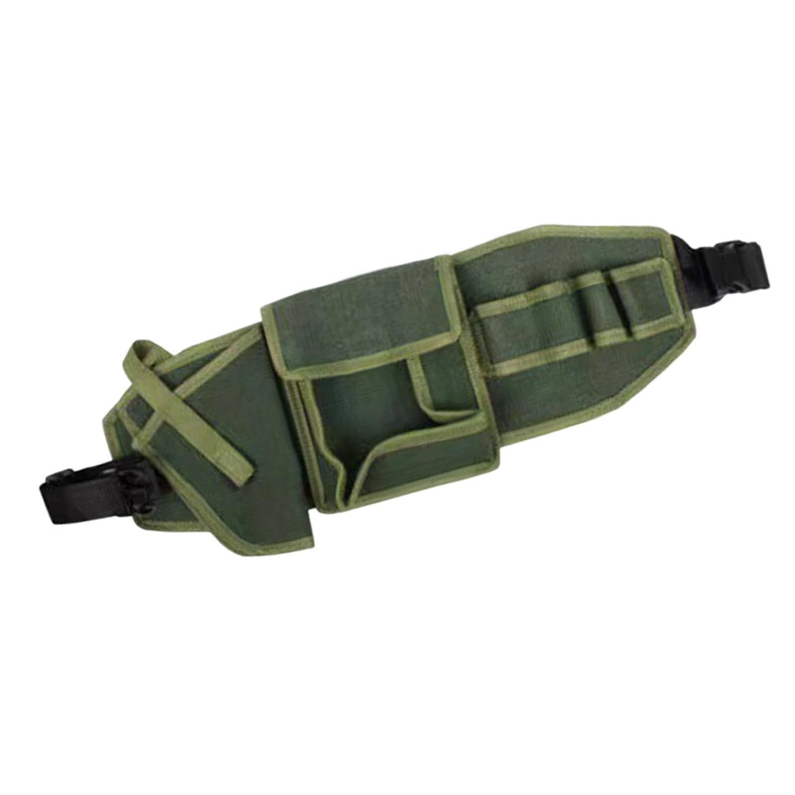 Tool Belt Electric Drill Holder Toolbag for Electrician Plumber Construction Green Canvas|Bags Belts & Pouches-image-17