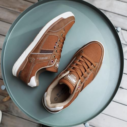 Image of ARRIGO BELLO Mens Casual Shoes Fashion Sneakers Breathable Comfort Classic Lace-Up Low Top Walking Shoes