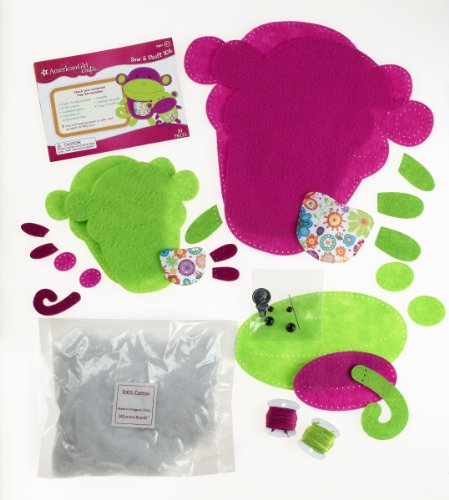 American Girl Crafts Monkey Sew and Stuff Activity Kit, DIY Monkey Stuffed Animals